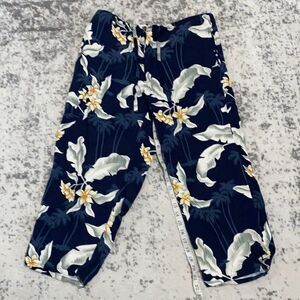 island shores flower print Hawaiian pants size M